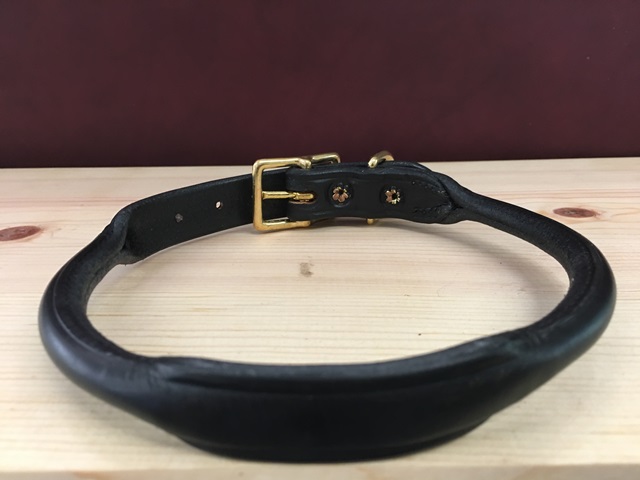 Rolled Leather Dog Collar