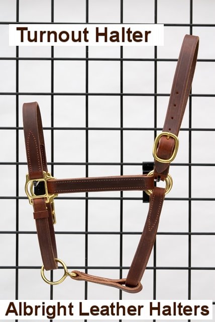 Leather Turnout Halter - Click Image to Close